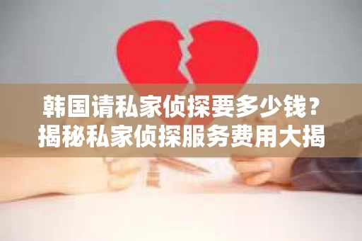 韩国请私家侦探要多少钱？揭秘私家侦探服务费用大揭秘